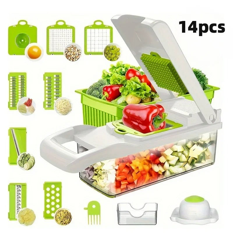 SliceMaster - 14-piece multifunctional vegetable slicer set Bowlift