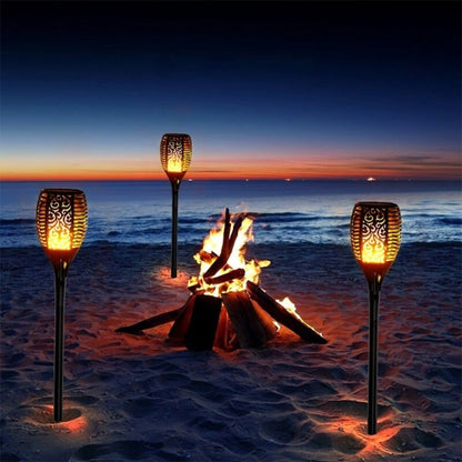 Solar Flame Path Lights – Flickering LED Garden Decoration
