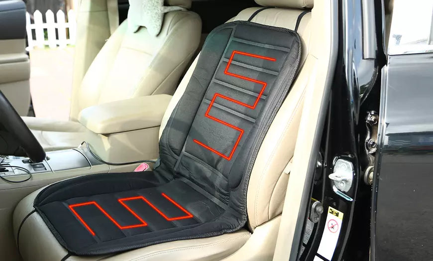 Skanto | HeatRide Heated Seat Cover for Car Seat – 12V Memory Foam Seat and Back Warmer