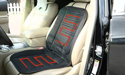 Skanto | HeatRide Heated Seat Cover for Car Seat – 12V Memory Foam Seat and Back Warmer