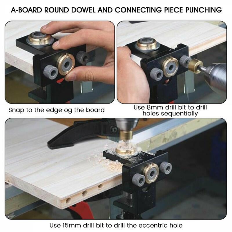 Skanto | 3-in-1 Adjustable Woodworking Drilling Locator Punch Tool