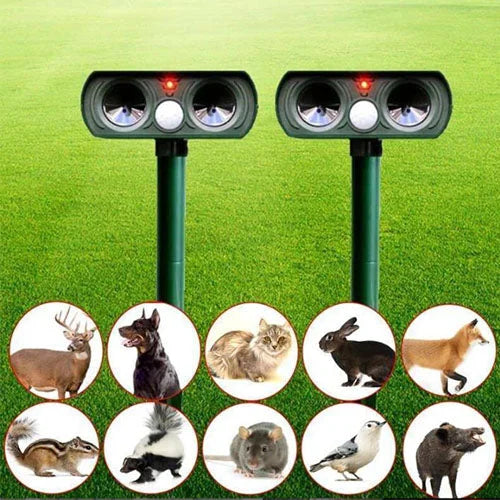 Solar Power Ultrasonic Animal Pest Repeller Infrared Sensor Waterproof Animal Deterrent Bowlift