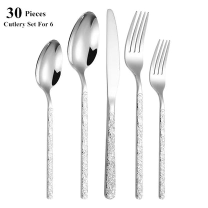 BowLift | 30-Piece Luxury Golden Cutlery Set