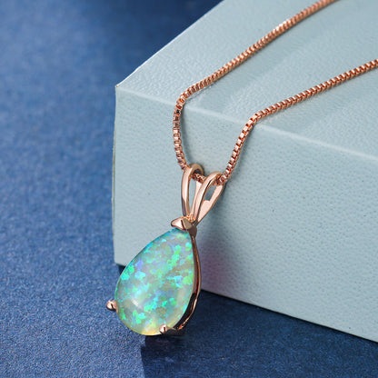 Skanto | Minimalist Drop Opal Pendant Necklace - Selina
