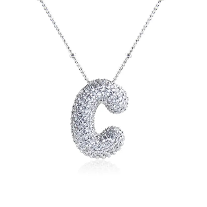 Skanto | Alphabet Diamond Pendant Necklace