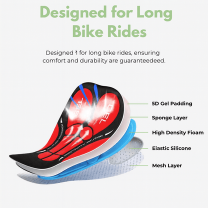 Gel-padded cycling shorts against saddle pain