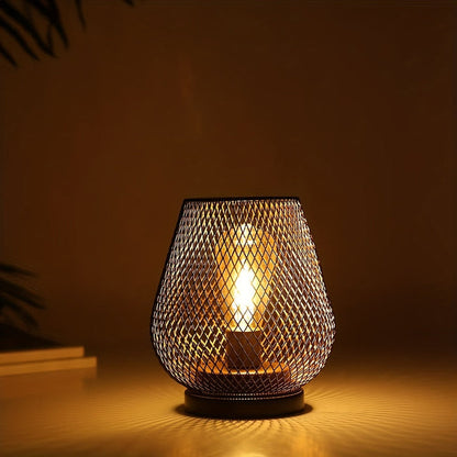 Skanto | AuroraMesh Table Lamp Set – Industrial Style with Warm Ambient Lighting