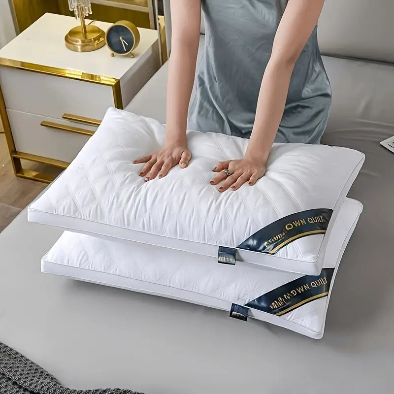 Skanto | DreamRest - Set of 2 Hypoallergenic 3D Pillows - Soft Neck Support & Hotel Quality Sleep