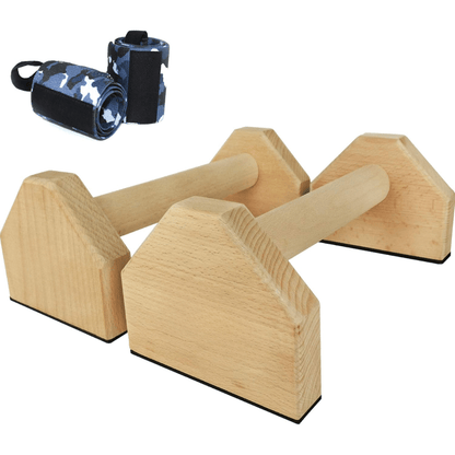 Skanto | Calisthenics Power Bars – Anti-Slip Wood Parallettes – Push-Ups, Dips & L-Sit – Stable & Ergonomic Training Equipment