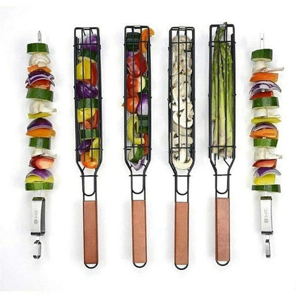 Camping Barbecue BBQ Grilling Basket Outdoor Portable Nonstick Grill | Bowlift