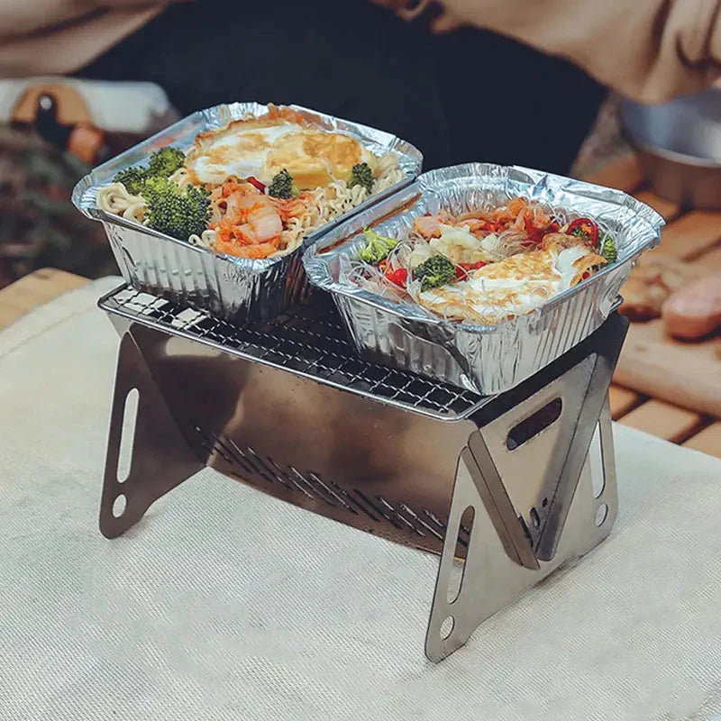 Camping Barbecue Grill Portable Folding Stainless Picnic BBQ Rack | Bowlift