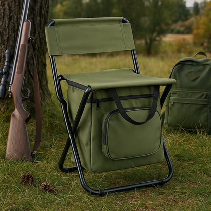 ChillPack Outdoor Chair – Foldable Camping Chair with Backrest and Integrated Cooler Bag | Bowlift