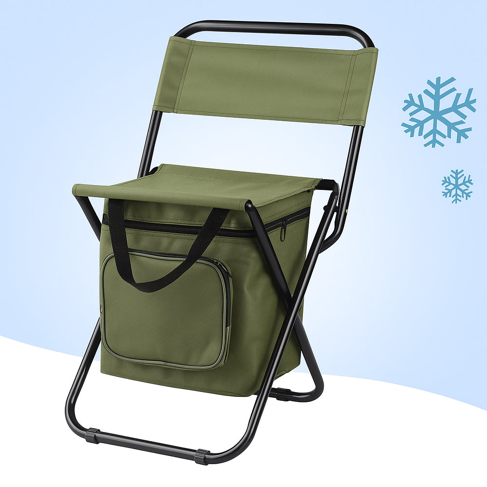 ChillPack Outdoor Chair – Foldable Camping Chair with Backrest and Integrated Cooler Bag | Bowlift