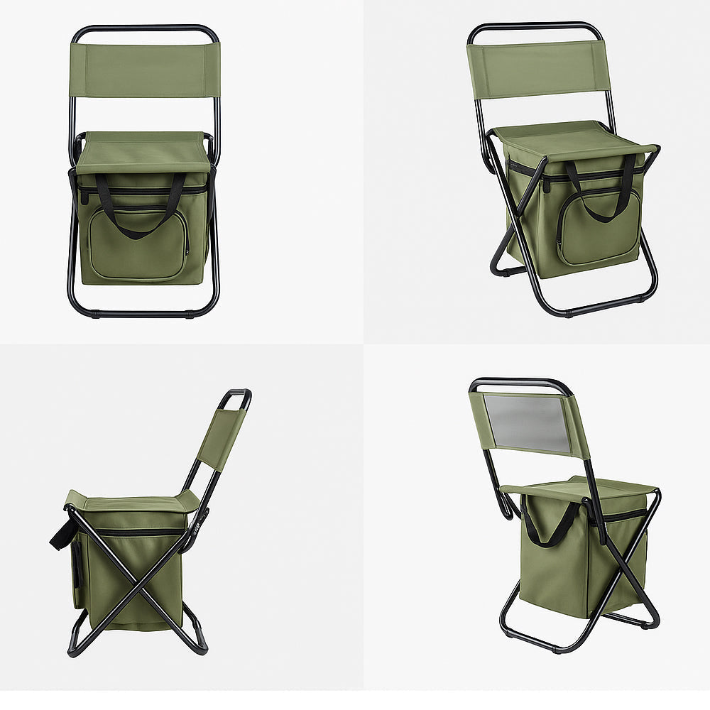 ChillPack Outdoor Chair – Foldable Camping Chair with Backrest and Integrated Cooler Bag | Bowlift