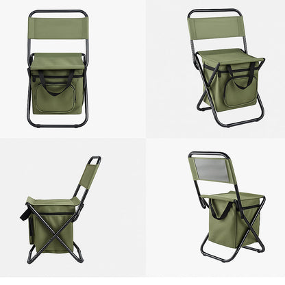 ChillPack Outdoor Chair – Foldable Camping Chair with Backrest and Integrated Cooler Bag | Bowlift