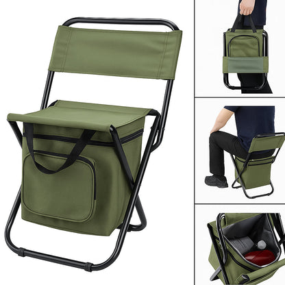 ChillPack Outdoor Chair – Foldable Camping Chair with Backrest and Integrated Cooler Bag | Bowlift