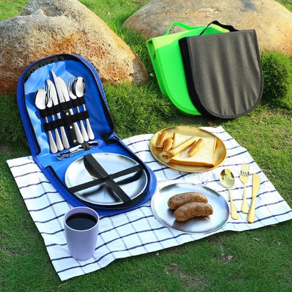 Camping Tableware Set Stainless Steel Picnic Cutlery Set | Bowlift