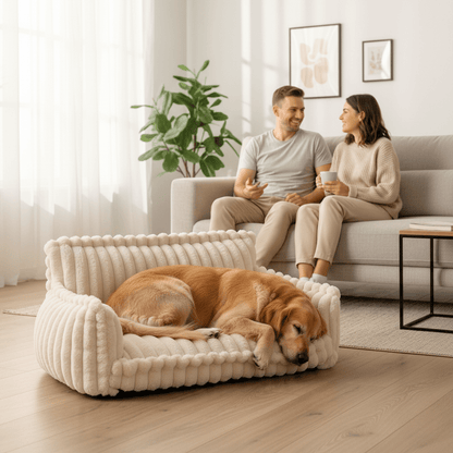 Skanto | CANILUX – Orthopedic Dog Bed with Raised Headrest & Soft Cushion