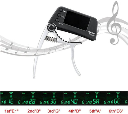 Capo & Tuner „TuneGrip“ – 2-in-1 Guitar Accessory with LCD Screen