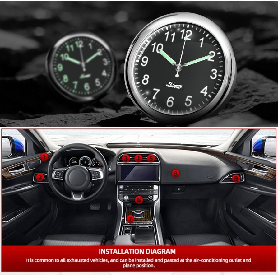 Driveshaft | Bring life into your car with the mini luminous clock
