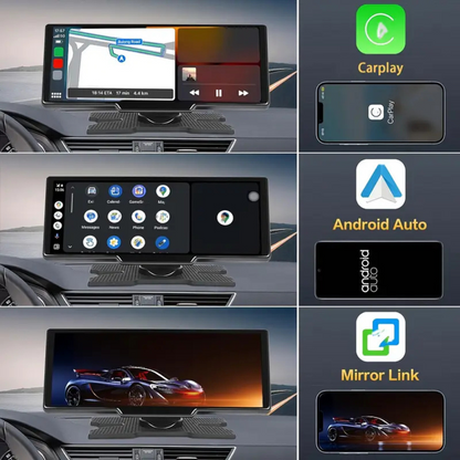 BowLift | Wireless CarPlay Screen with Built-in 4K Dashcam & Optional Rear Camera – 10.26" IPS Display
