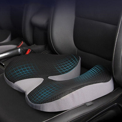 Skanto | Ergonomic Memory Foam Car Seat Cushion – Tailbone and Sciatica Support Pillow