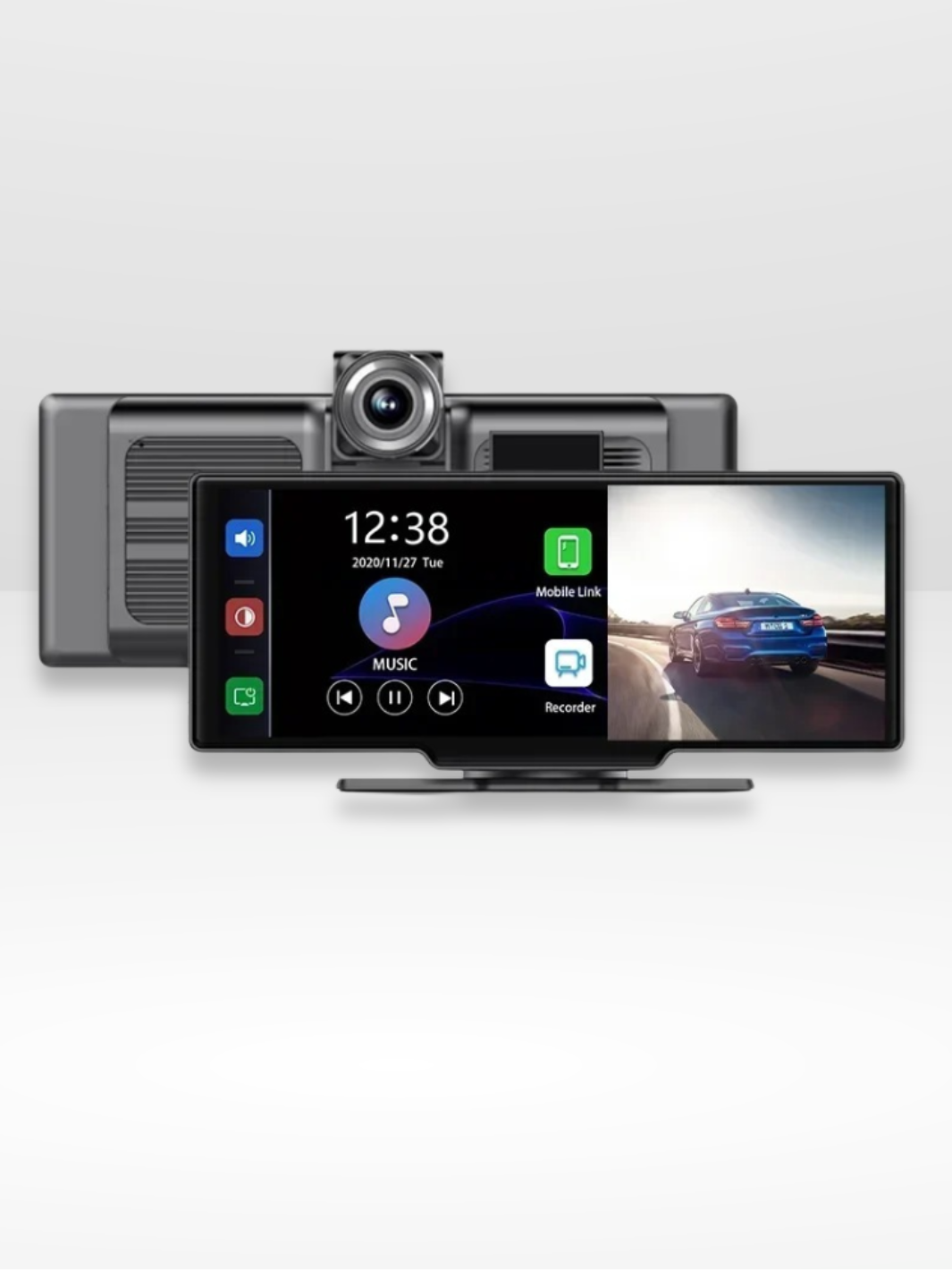 BowLift | Wireless CarPlay Screen with Built-in 4K Dashcam & Optional Rear Camera – 10.26" IPS Display