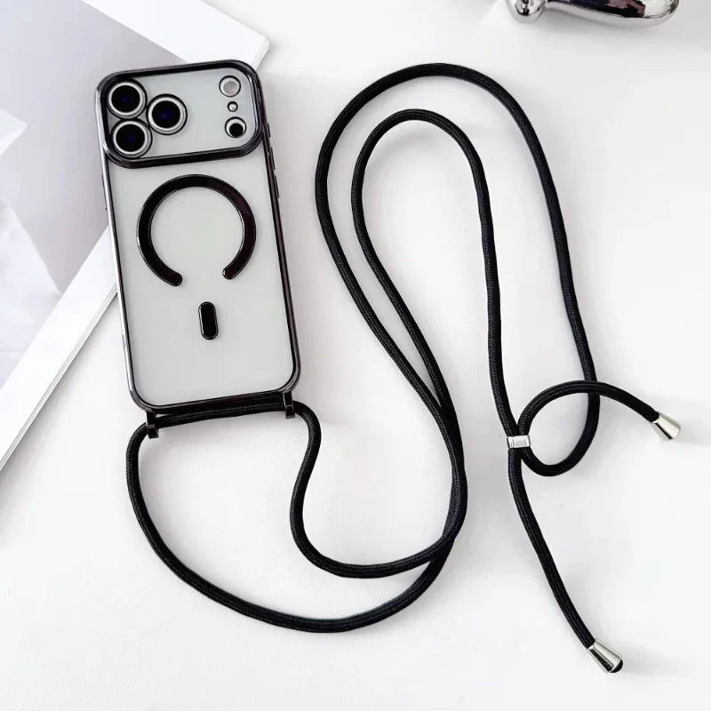Skanto Skanto | CarryLink – Adjustable Phone Lanyard with Clear MagSafe Case