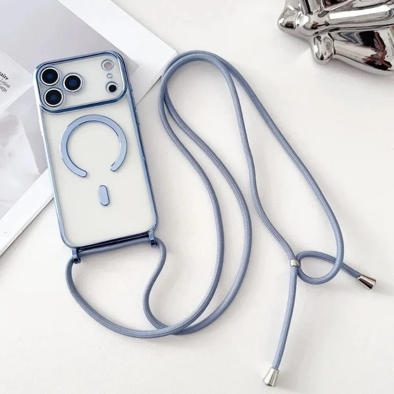 Skanto Skanto | CarryLink – Adjustable Phone Lanyard with Clear MagSafe Case