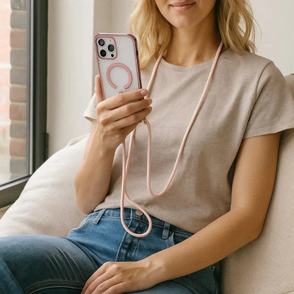 Skanto Skanto | CarryLink – Adjustable Phone Lanyard with Clear MagSafe Case