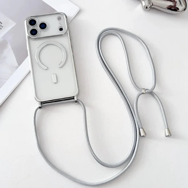 Skanto Skanto | CarryLink – Adjustable Phone Lanyard with Clear MagSafe Case