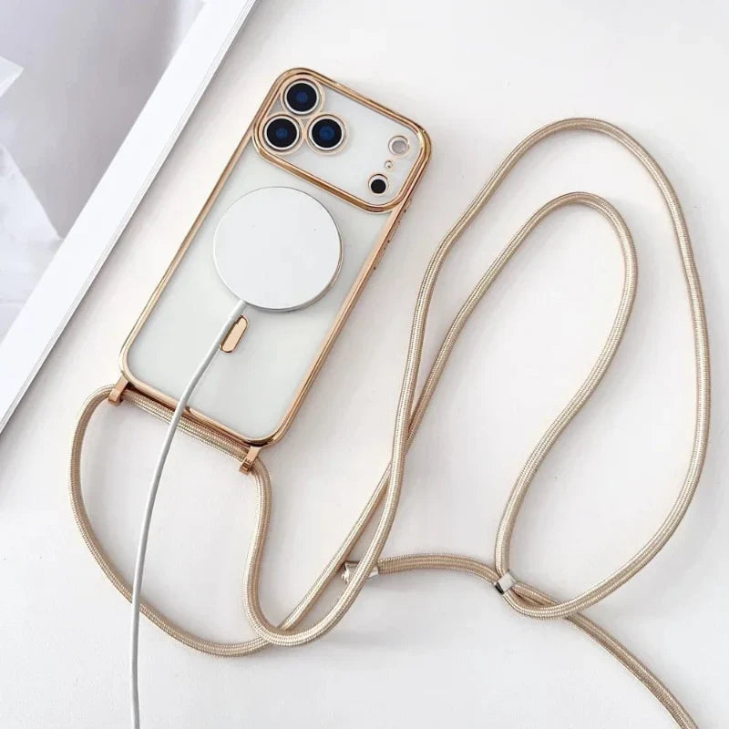 Skanto Skanto | CarryLink – Adjustable Phone Lanyard with Clear MagSafe Case