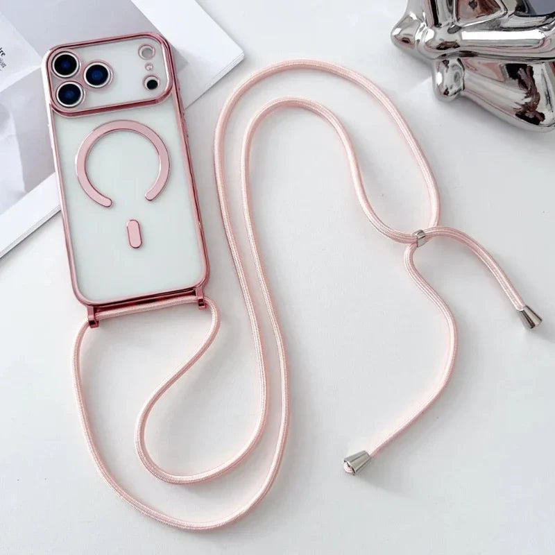 Skanto Skanto | CarryLink – Adjustable Phone Lanyard with Clear MagSafe Case
