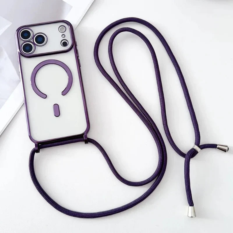 Skanto Skanto | CarryLink – Adjustable Phone Lanyard with Clear MagSafe Case