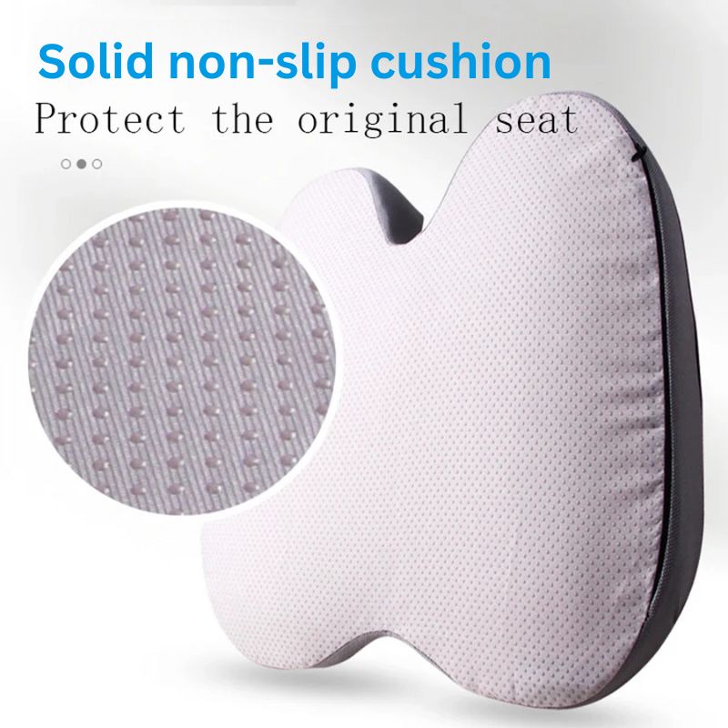 Skanto | Ergonomic Memory Foam Car Seat Cushion – Tailbone and Sciatica Support Pillow