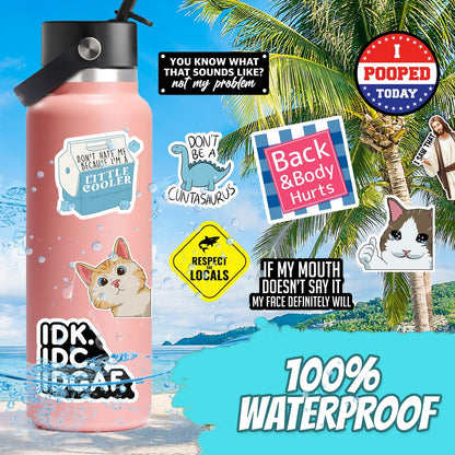 Kalsten | Set of 130 Funny Quote Stickers