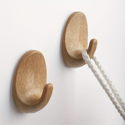 Skanto | Self-Adhesive Wood-Look Wall Hooks Durable