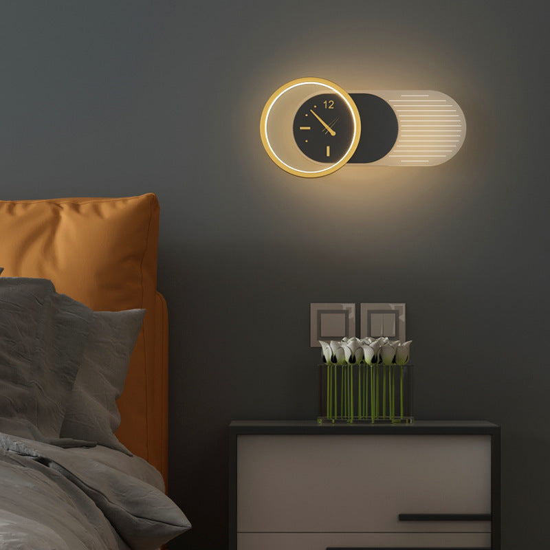 Skanto | Nordic Minimalist Silent Clock Wall Lamp