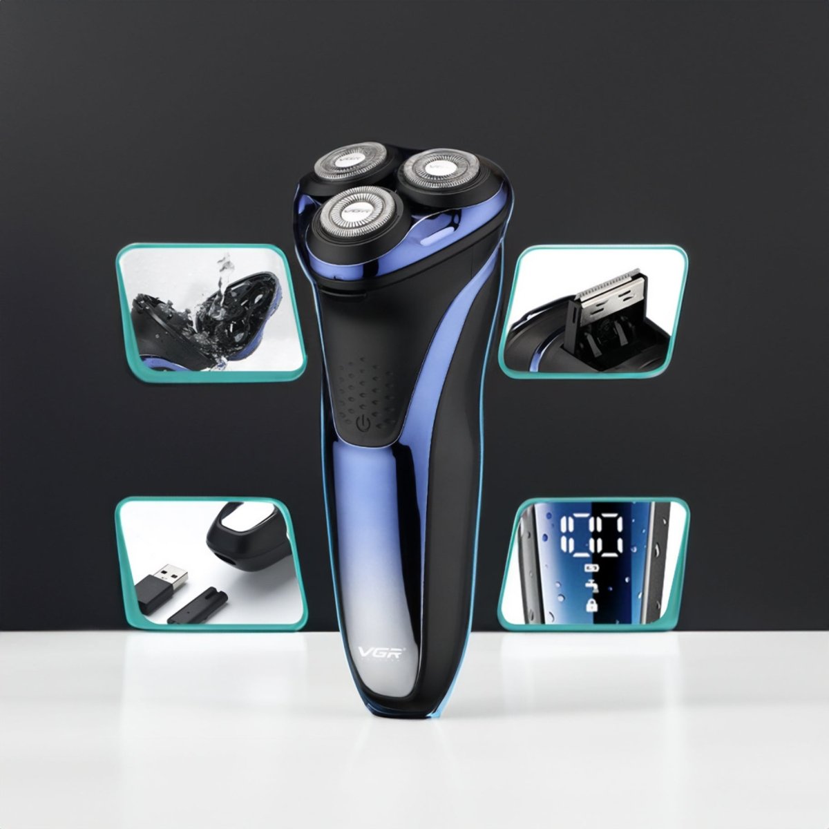 BowLift | Men’s Waterproof Electric Shaver | 3D Flexible Heads, Fast Charging & Ideal for Daily Grooming