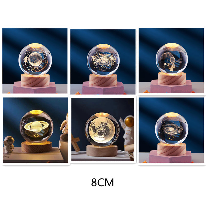 3D Crystal Ball Night Lamp