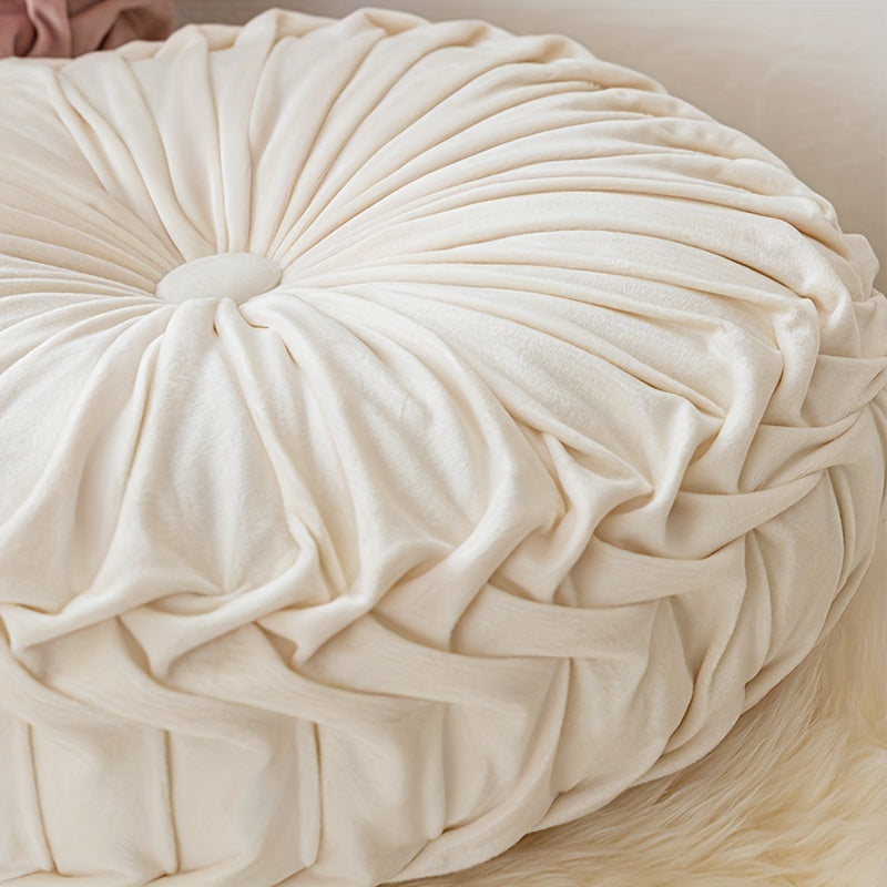 Round Velvet Cushion – Soft Decorative Cushion for Living Room, Bedroom and Office, Perfect as a Floor Cushion or Sofa Decoration | Brehn