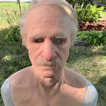 Creepy Old Man Mask – Realistic Latex Halloween Mask for Adults | Bowlift