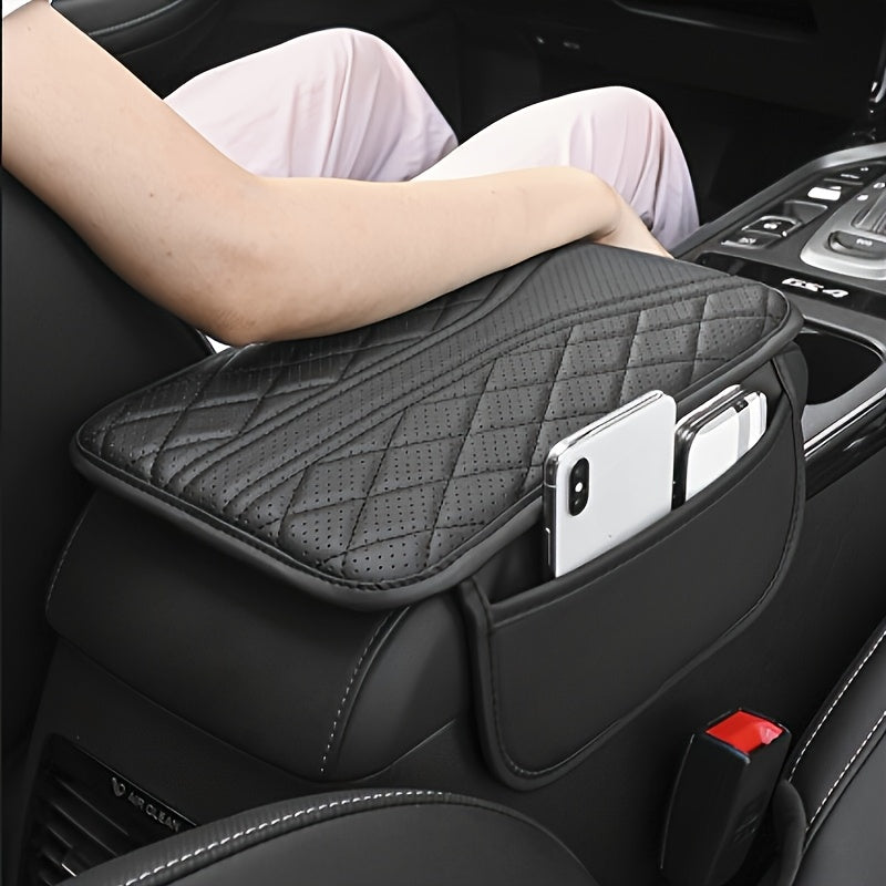 Car Armrest Organizer PU Leather with Pocket | Karnz
