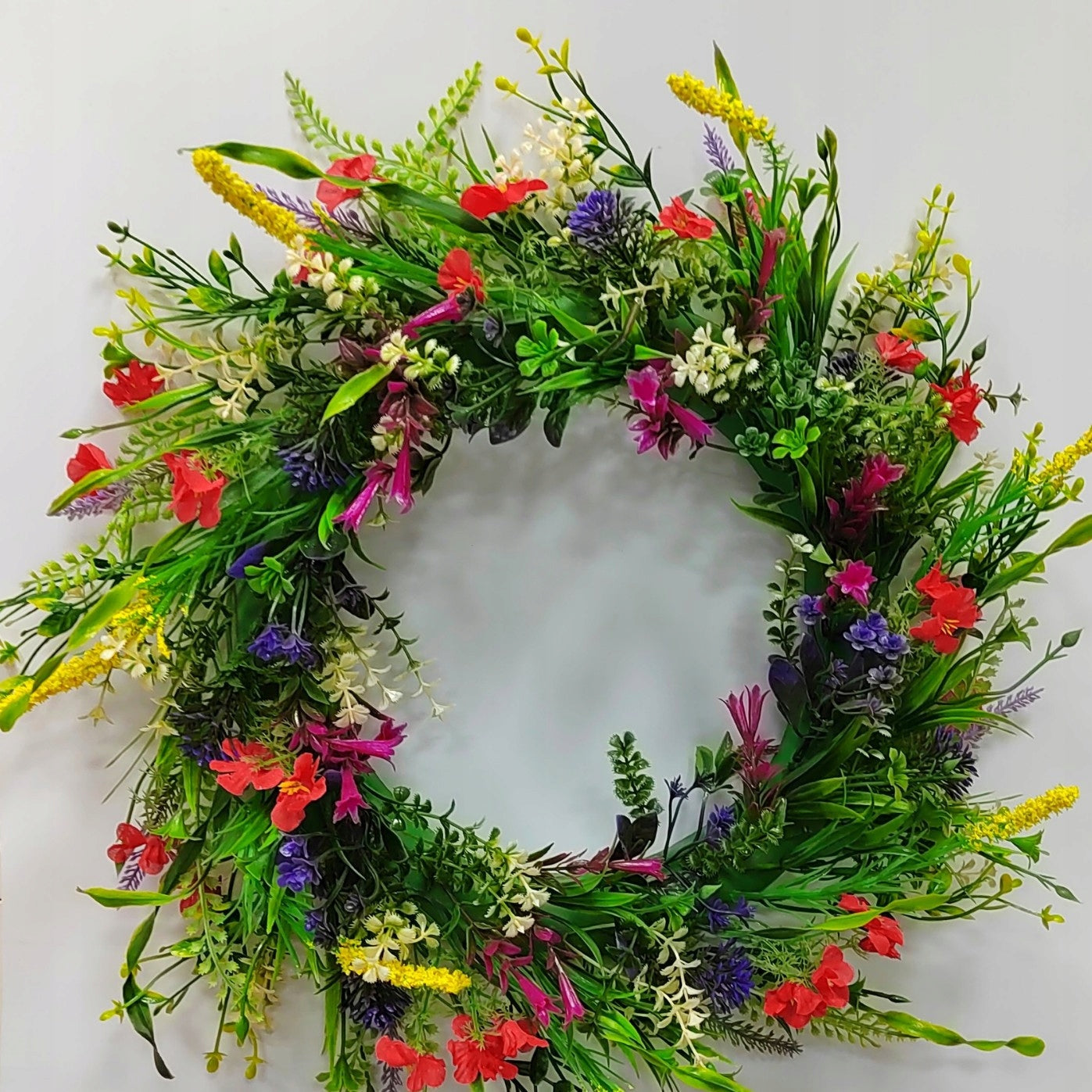 BowLift | Spring Sun Flower Crown for Door – Handmade with Eucalyptus and Silk Flowers
