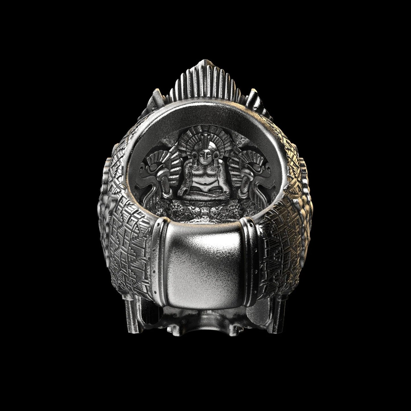 BowLift | Sterling Silver Black Skull Ring