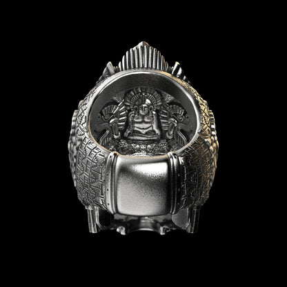 BowLift | Men’s Sterling Silver Skull Ring | GrimSkull Handcrafted Statement Jewelry | 100% Silver
