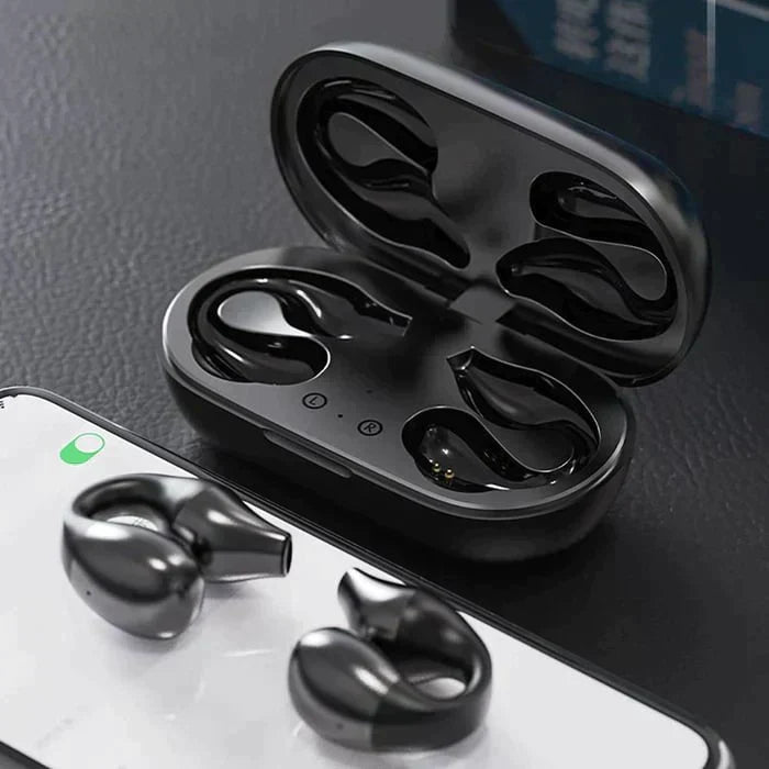 Wireless ear clip bone conduction headphones