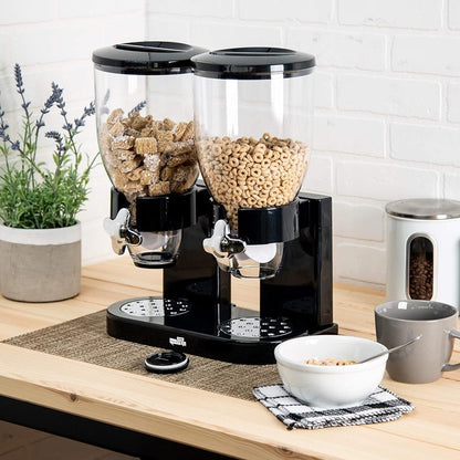 Skanto | Dual Cereal Dispenser, Dry Food Storage Container for Easy Dispensing