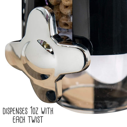 Skanto | Dual Cereal Dispenser, Dry Food Storage Container for Easy Dispensing