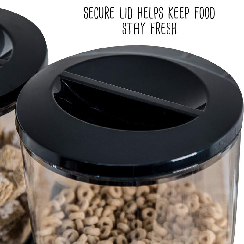 Skanto | Dual Cereal Dispenser, Dry Food Storage Container for Easy Dispensing
